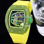 Swiss Quality Replica Richard Mille RM 59-01 Yohan Green Watch Yellow Rubber Band